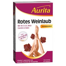 Aurita 다리 정맥 건강 적포도잎 추출물 Weinlaub 독일 60정