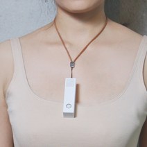 음이온 공기 청정기 휴대용 목걸이 간접 흡연 미니 소형 선물, 흰색 정가