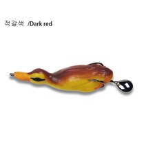 다혜 아히루 가물치프로그 개구리미끼 개구리프로그 가물치루어 플로팅 웜 배스 낙시 FROG 프로그루어 민물낚시 탑워터 오리프로그 21g 110mm, #1 적갈색