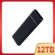 외장 솔리드 스테이트 디스크 1 테라바이트 하드 드라이브 대용량 휴대용 500GB SSD 저장 장치 컴퓨터/노트북 c형, [13] 검정색 12TB
