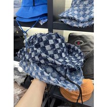 데님모자 청모자 캡 빅사이즈 서양 카우보이 레이디 여름 방풍 로프 솜브레로 비치 카우걸