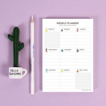 현wisdhm_예쁜플래너 만년위클리 선물용 만년 메모지형 판촉용 깔끔한 뜯어쓰는 스케줄러♥cleang, ♥cleang쥬스부자