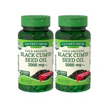 Natures Truth 네이쳐스 트루스 블랙커민 씨드오일 2000mg 소프트젤 50정 2팩 Black Cumin Seed Oil, 2개