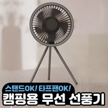 [큰손부라더] 캠핑 무선 선풍기 써큘레이터 타프팬 실링팬 책상용 탁상용 휴대용 서큘레이터, 쿨에어2in1 선풍기-그레이
