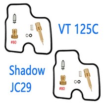 오토바이 부품 VT 125C 섀도우 JC29 2 세트 용 기화기 수리 키트, 한개옵션0