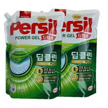온마음샵 헨켈 퍼실 딥클린 플러스 파워젤 액체세탁세제 드럼용 리필 2.1L 2개 액상세제