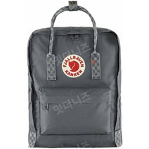 피엘라벤 칸켄 클래식 백팩 슈퍼 그레이 체스 패턴