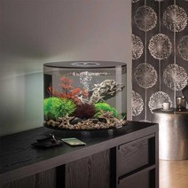 자동차 차량용 어린이 안전 가드 목쿠션 쿠션 베개, 35L 검정 수조 + 조경 6개 + 컬러조명