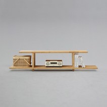 위튼 고무나무 원목 거실장 1800 B타입 (착불), 색상:고무나무