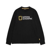내셔널지오그래픽 피너스 빅 로고 라운드넥 긴팔 티셔츠 N223UTS920