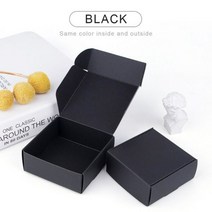 10 개/크래프트 판지 블랙 화이트 포장 축제 파티 선물 상자 비누 지원 사용자 정의 크기 및 로고 인쇄, 10pcs_10x10x5cm, black