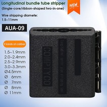 광섬유 통신 장비 공구 광 컨버터 파워 미터 메타 랜 케이블 절단기 커넥터 aua-09 광섬유 세로 번들 튜브 스트리퍼 1.5-11mm 슬리 터 단일 코어리본 모양의 케이블 센, 검은색