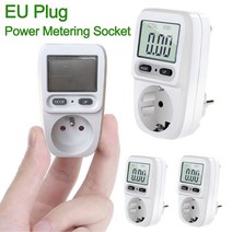 220V AC EU 디지털 LCD 전력계 소켓 와트 Kwh 에너지 미터 FR 미국 영국 AU BR 측정 콘센트 전력 분석기, [01] 2pcs