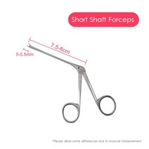 귀 코 클리너 펜치 내시경 귀지 제거제 hartman micro alligator crocodile veterinary forceps tweezer otoscope tool, 1x 짧은 집게