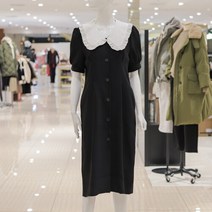 ab.f.z [ab.f.z] 레이스카라버튼반팔원피스 (KSW1QO34B)