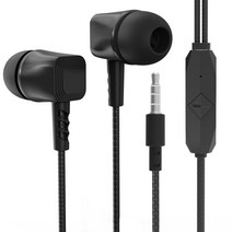 공장 현장 유선 헤드셋 인이어 3.5mm 인라인 고탄성 라인 K 노래 게임 스포츠 유선 제어 헤드셋 마이크, L2 블랙 패키지