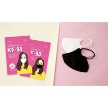 퓨어라이프 KF94 새부리형 2D마스크 대형 (화이트 / 블랙), 1매입, 100개, 블랙