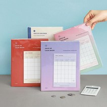 아이코닉 세이브업 가계부 캐쉬북 만년형 용돈기입장 스케줄관리, 02아이보리