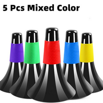 5Pcs 민첩성 훈련 콘 23cm 축구 농구 속도 잡기 마커 내구성 유연한 ABS 소재 립, 5pcs 혼합 색상