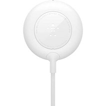 Belkin WIA005btBK MagSafe호환 마그네틱 무선충전 패드 급속충전 아이폰호환 7.5W 케이블 6.6피트(2m) 블랙, 화이트(전원 어댑터 포함), 1개
