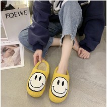 겨울 양털 층간소음방지 스마일실내화 거실화