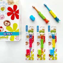 닥터레이 애니멀월드 키즈 유아 치과전용칫솔 (랜덤), 6개입