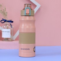 플라스크 휴대용 술병 500ml680ml 더블 스테인레스 스틸 스포츠 진공 야외 등산 열 병 커피 차 절연 컵, 분홍색, 680ml, 05 Pink_02 680ml, 1개