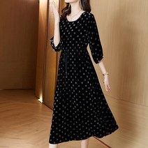 비네트 벨벳 원피스