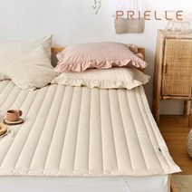 쁘리엘르 브레스 60수 고밀도 워싱 누비패드 SS/Q/K, 02.Q, 아이보리