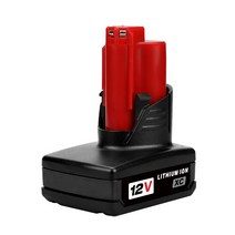 밀워키 M12 M18 B5 호환 배터리 리튬이온 12V, 15 M12-5.2AH 산요/소니 배터리