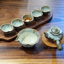 횡파 천목 5인 전통다기세트 다도세트 전통찻잔 선물용 고급다구