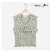 써스데이아일랜드 여성 소매 프릴 스카시 베스트T214MVT232W 396290
