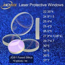 JHCHMX 레이저 보호 렌즈Windows 22.354 25.445 26.55 27.94.1 305 365 377 1064nm JGS1 석영 섬유 레이저 기계, 29.7x4.7mm