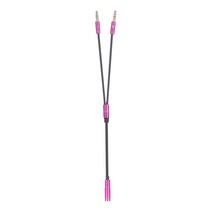 스트레오 케이블 3.5mm Y자 헤드폰 PC용 노트북 변환 이어셋 헤드셋 마이크 연결, 핑크, 단일모델