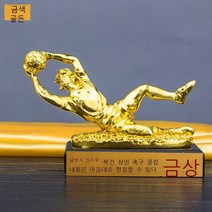 제조 업체 플레이어 기념품 축구 장식품 수지 트로피 메달 메달 축구 주변 골키퍼 트로피, 22*17*27CM, 금도금