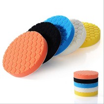 광택기패드 스폰지 폴리셔 컴파운드 폴리싱 왁싱용, 3인치 80mm X 5개