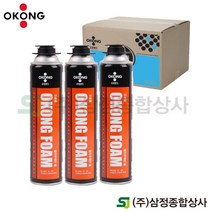 [오공] 폴리우레탄 폼 건용 750ml/15ea 균열 배관 보수 단열 틈새, 1box(15ea)
