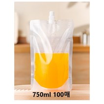 스파우트 파우치 불투명 대용량 소스 소분 파우치 750ml 1L 100매