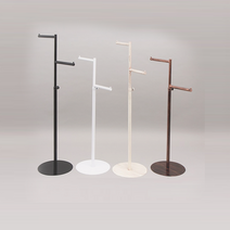 옷가게행거 양방향 기역자행거, 아이보리 동터치