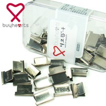 바이하츠 실버날크립 중/클립/크립/날클립/실버클립/칼라크립/칼라날클립/컬러날클립, 실버날크립(중ㅡ1통입), 중
