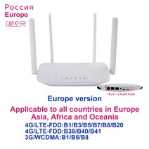 무선 라우터 공유기 4G Wifi 라우터 300Mbps 잠금 해제 VPN 모뎀 VOLTE 중계기 음성 통화 모바일 핫스팟 CP, 03 Europe Version