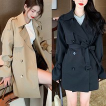 베이직 트렌치 코트 여성 하프 자켓 아우터 간절기
