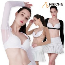 [아리체] 여성 UV차단 통풍메쉬 볼레로 골프 이너웨어 등산 산책 자외선 차단, 색상:커피 / 사이즈:S(90)