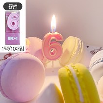 [소행섬] 숫자 초 테두리 (개별팩) [6번], 1팩(10개입)