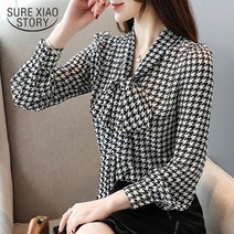 왕리본 블라우스 여성 리본 셔츠 38