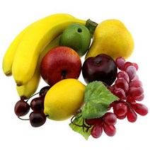 Gresorth Artificial Lifelike Apple Brin Banana Grape Lemon Pear Fake Fruit Toy Home Christmas Party, 1