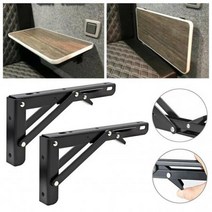 캠핑 RV 액세서리 트레일러 모터 2PCS 블랙 마감 캠퍼 밴 폴딩-브래킷 테이블 선반 Motorhome 캐러밴, [02] 12inch