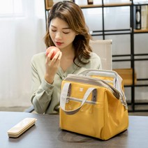 간식 가방 도시락 과일 핸드백 보온 알루미늄 가방, 블랙 S