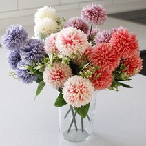 cocooning 홈가드닝 조화부케 6color 알륨가지다발 인테리어 조화, 피치
