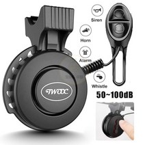 자잔거 벨 크락션 경적 자전거 100 데시벨 USB 충전식 충전 스피커 미니 전기 4 모드 사이클링 MTB 스쿠터, T-002S Black